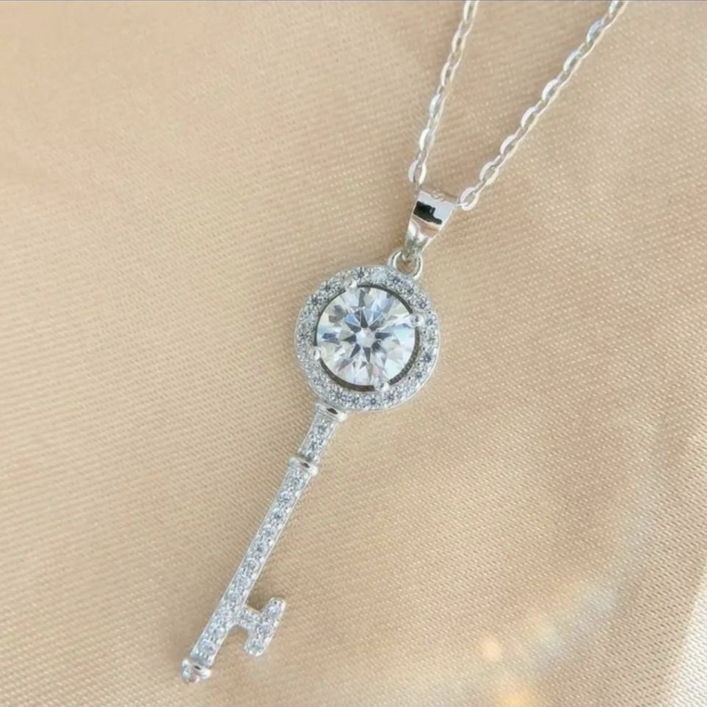 Certified Gra 1 Moissanite Diamond Pendant Necklace In 925 Sterling Silver 99$